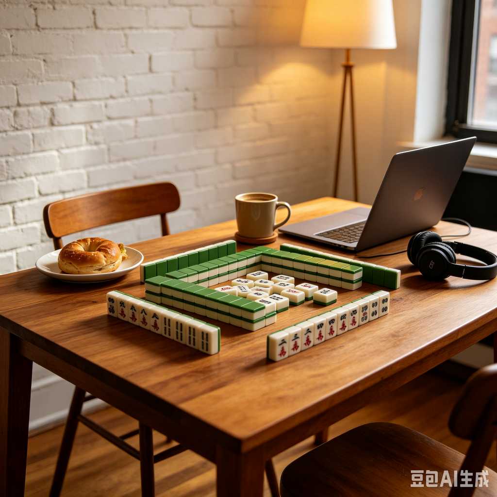 antique style mahjong set